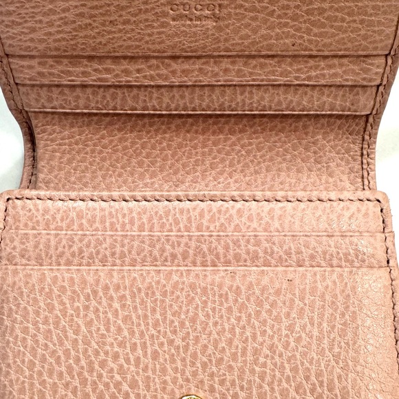 Gucci GG Marmont Wallet Gucci Pink Leather Card Case Wallet COA - Picture 5 of 15